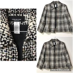 Jones New York Zip Up Blazer Jacket